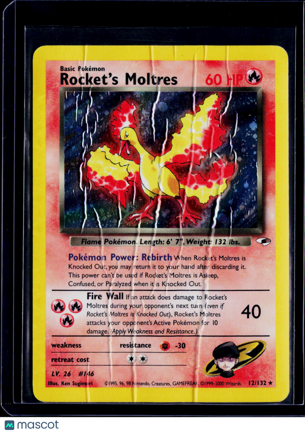 Rocket's Moltres 12/132 (Damaged)