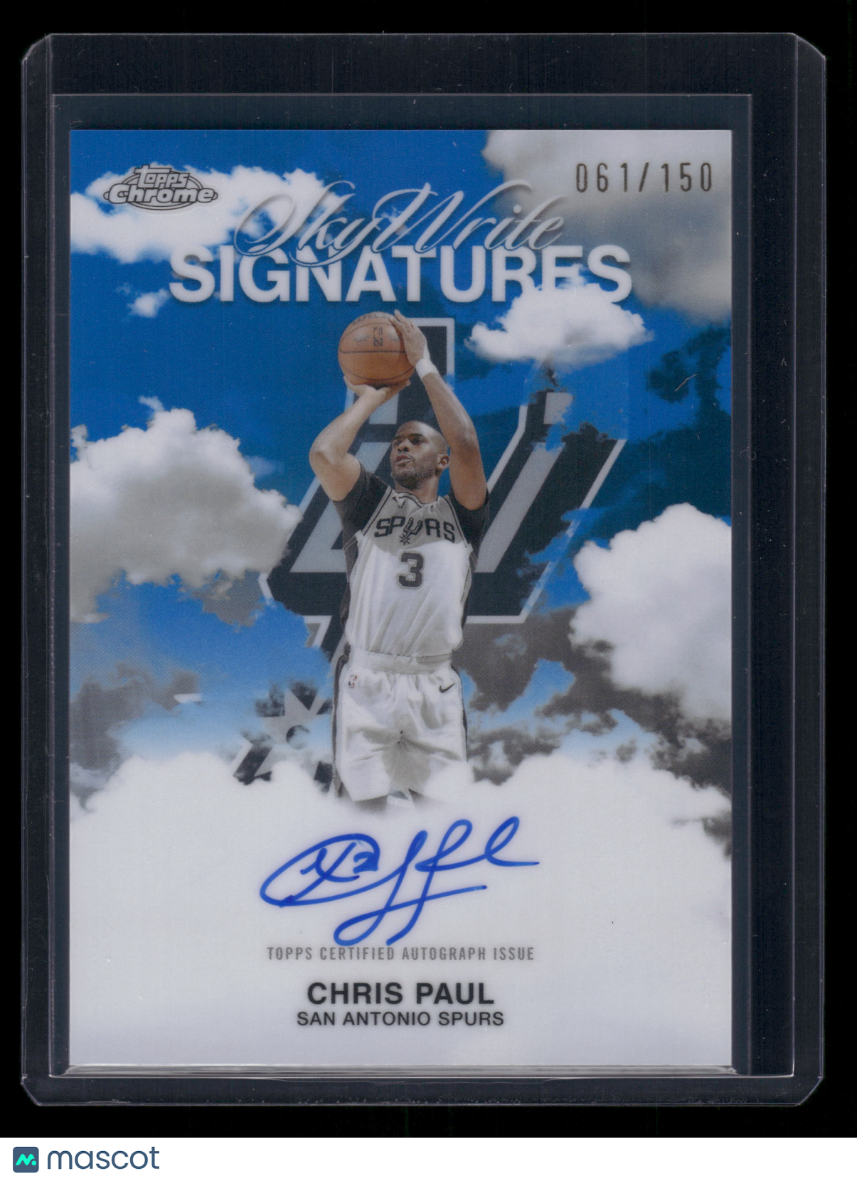 2025 Topps Chrome Chris Paul SkyWrite Signatures Blue Auto 61/150