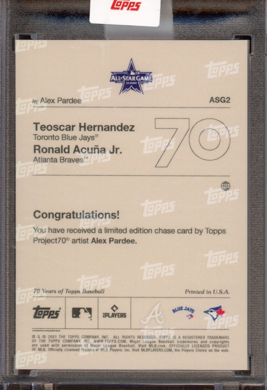 2021 Topps Project 70 Teoscar Hernandez / Ronald Acuna Jr. Alex Pardee ASG2