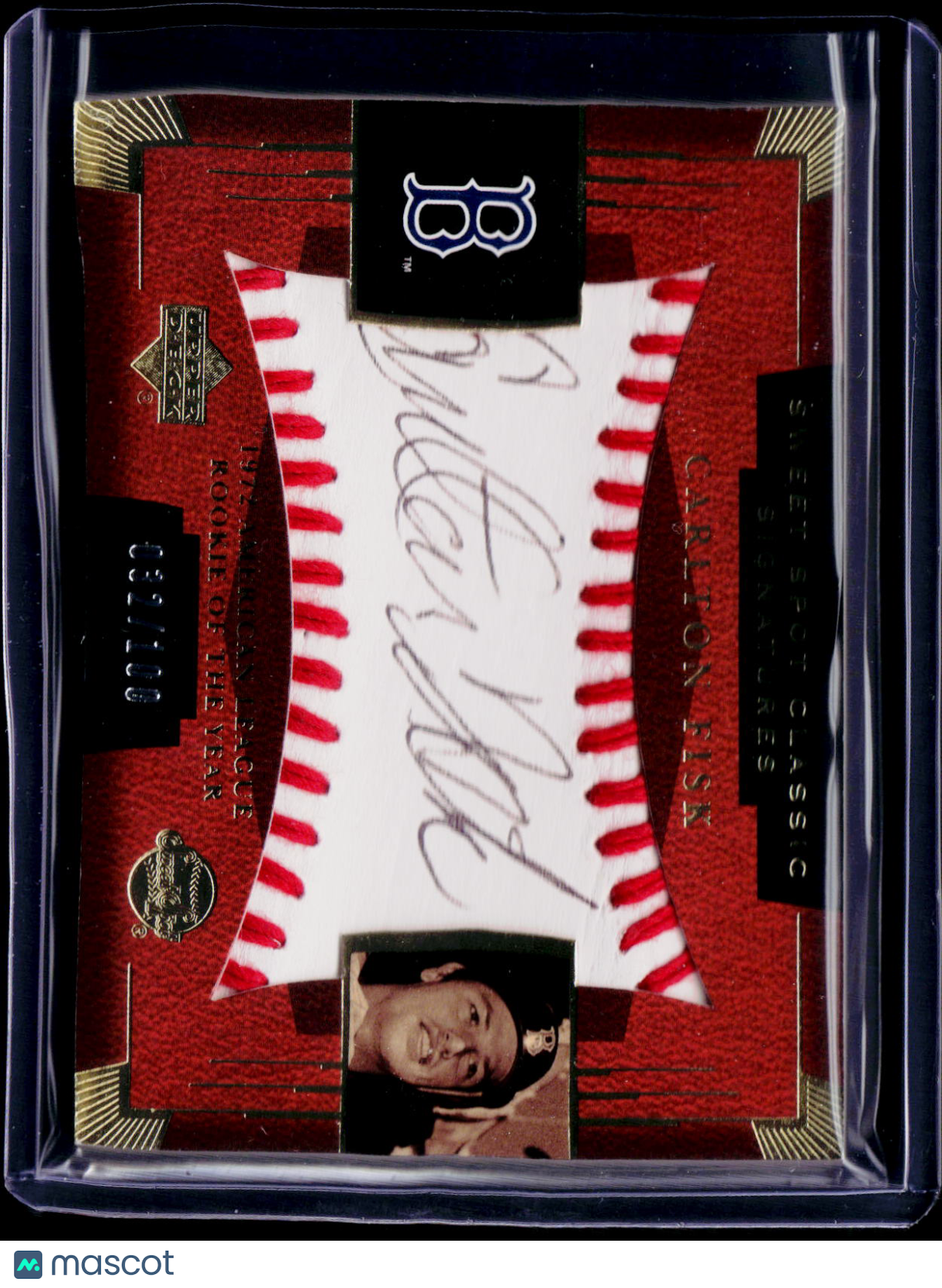 2004 Upper Deck sweet spot Classic Carlton Fisk Signatures 032/100