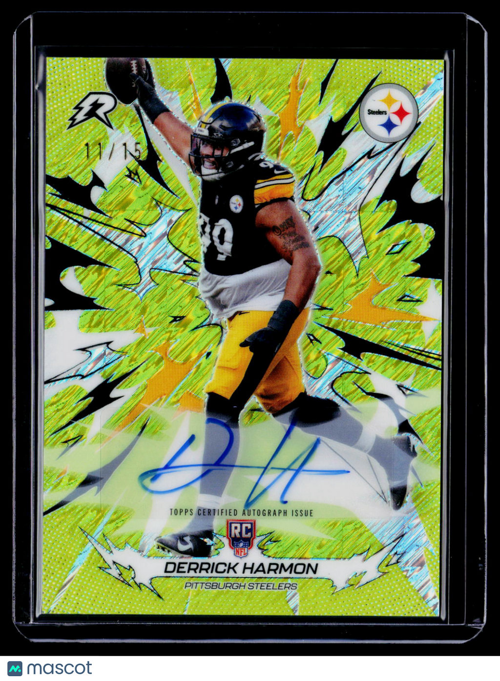 2025 Topps Resurgence Derrick Harmon Rookie Lime Green Surge Auto 11/15 RC