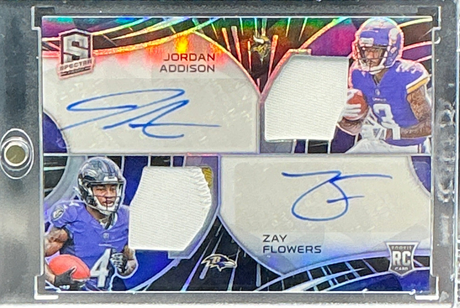 2023 Spectra Jordan Addison Zay Flowers RPA 01/50