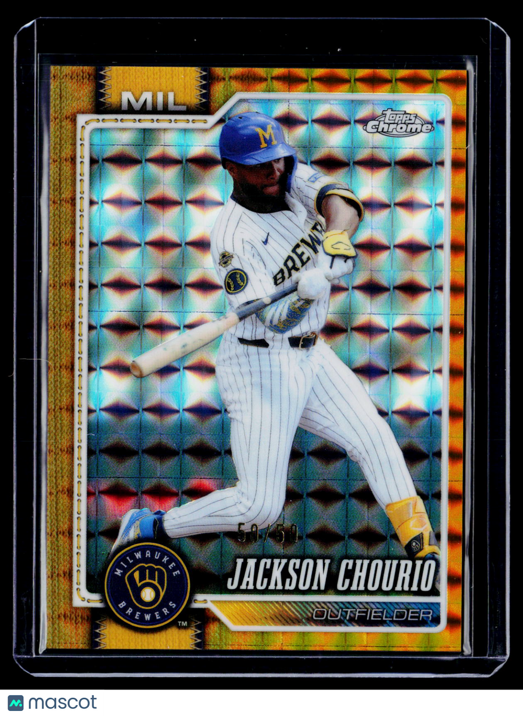 2026 Topps Chrome Jackson Chourio Gold Geometric 50/50