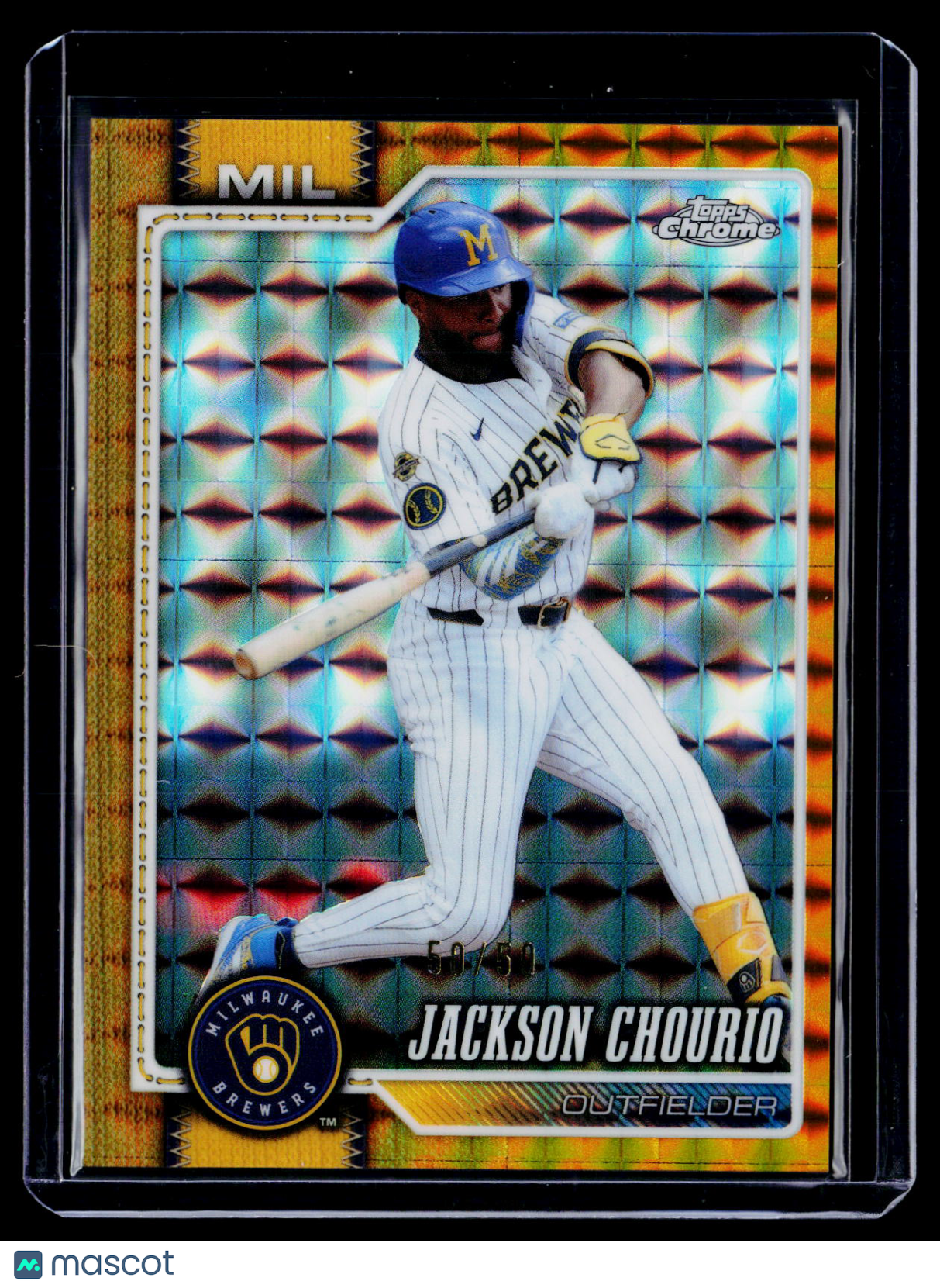 2026 Topps Chrome Jackson Chourio Gold Geometric 50/50