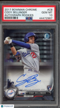 2017 Bowman Chrome Cody Bellinger Autograph Rookies PSA 10