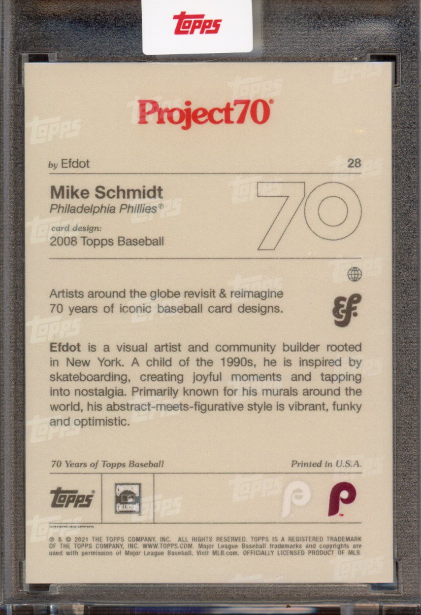 2021 Topps Project 70 Mike Schmidt Efdot 28