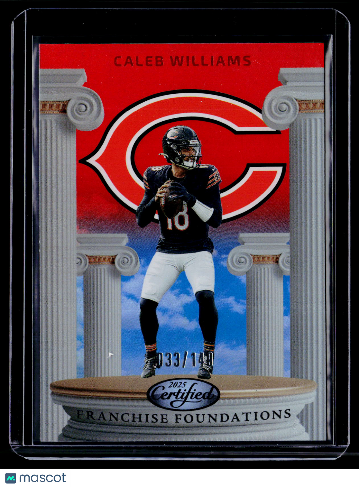2025 Certified Caleb Williams Franchise Foundations Red 33/149