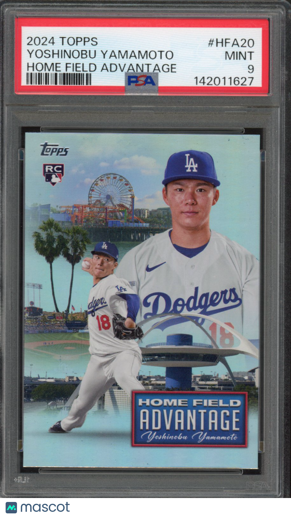 2024 Topps Yoshinobu Yamamoto Rookie Home Field Advantage PSA 9 RC
