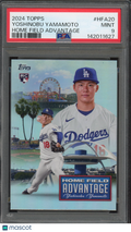 2024 Topps Yoshinobu Yamamoto Rookie Home Field Advantage PSA 9 RC