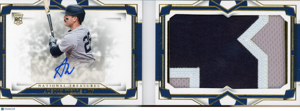 2024 National Treasures Austin Wells Jumbo Patch Auto Booklet 26/35