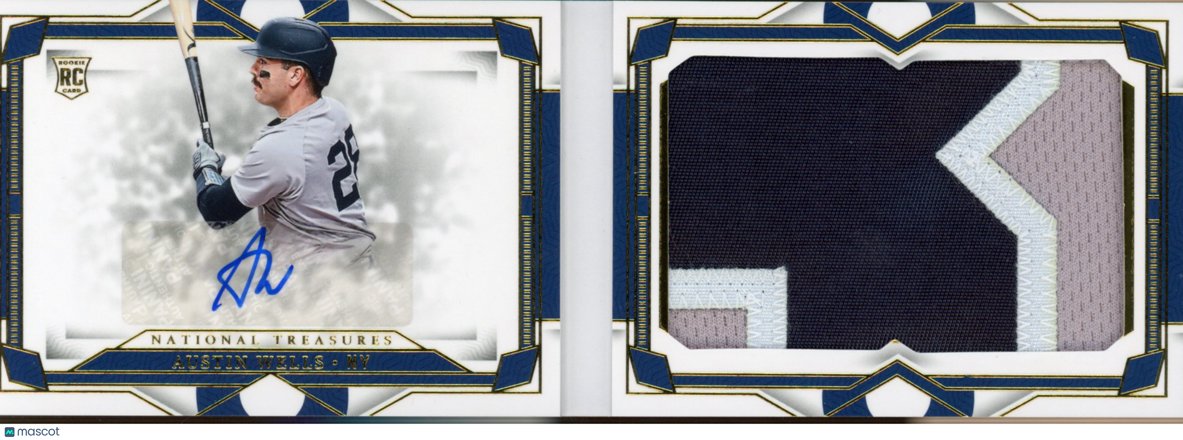 2024 National Treasures Austin Wells Jumbo Patch Auto Booklet 26/35