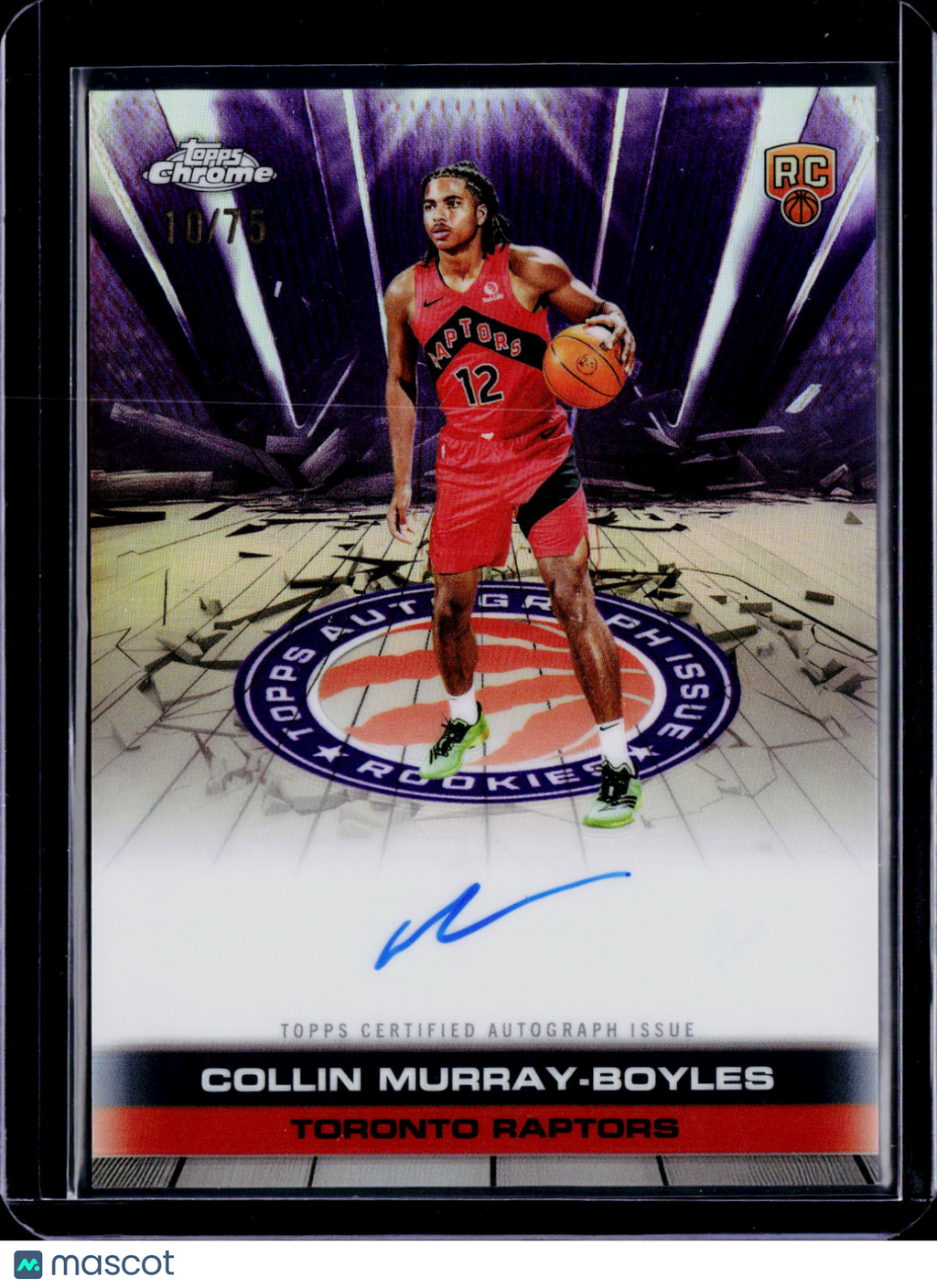 2025 Topps Chrome Collin Murray-Boyles Autograph Issue Purple 10/75 RC