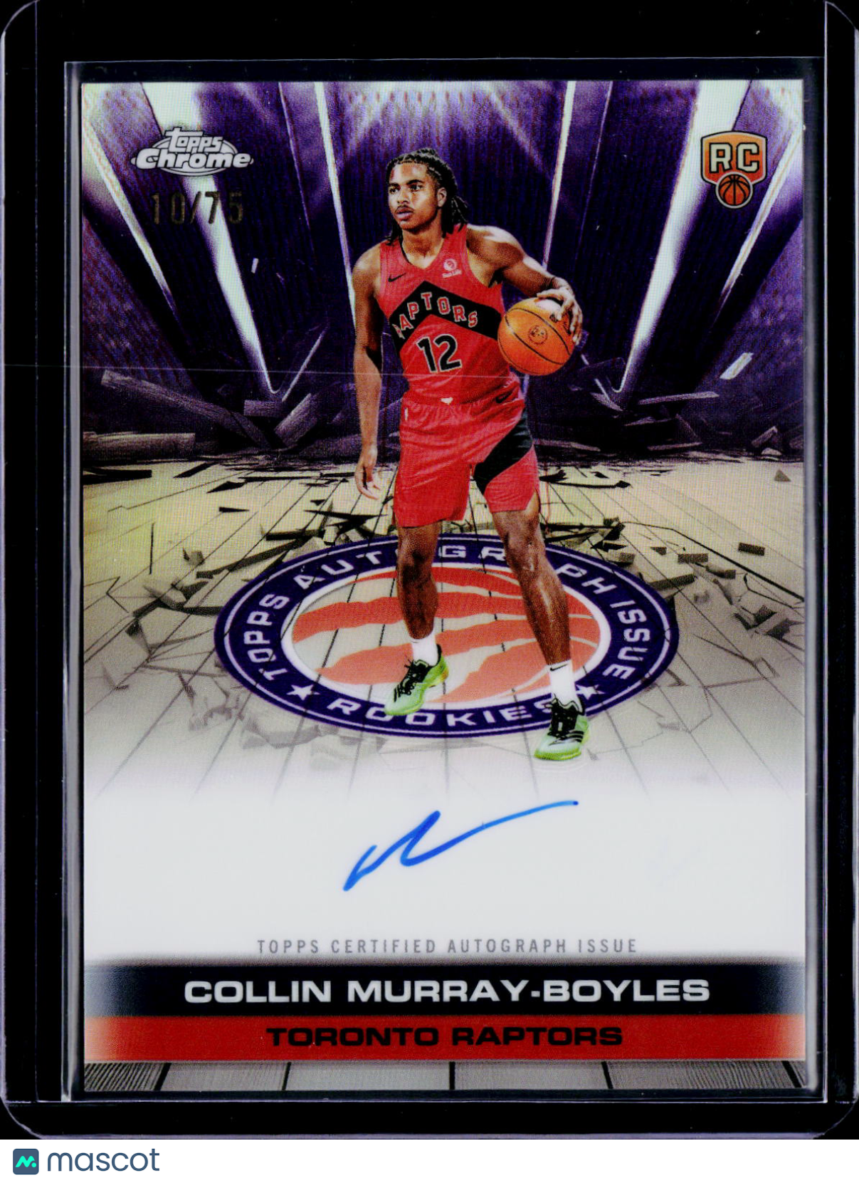 2025 Topps Chrome Collin Murray-Boyles Autograph Issue Purple 10/75 RC