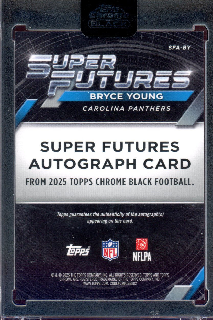 2025 Topps Chrome Black Bryce Young Super Futures Gold Refractor Auto 22/50