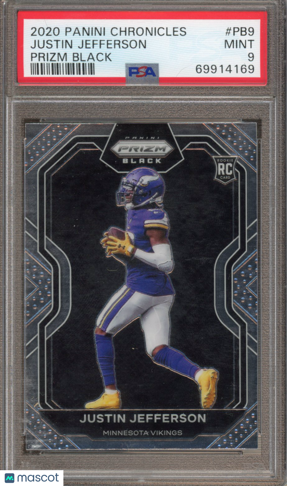 2020 Chronicles Justin Jefferson Prizm Black Rookie PSA 9 RC