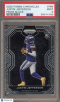 2020 Chronicles Justin Jefferson Prizm Black Rookie PSA 9 RC