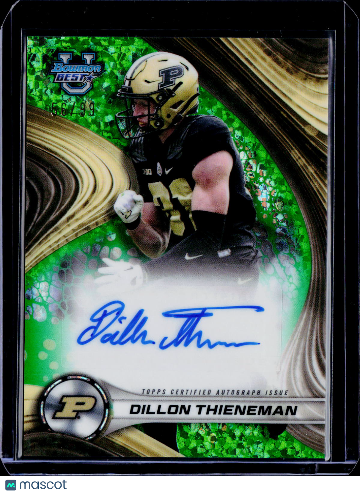 2024 Bowman U Best Dillon Thieneman Green Mini Diamond Auto /99