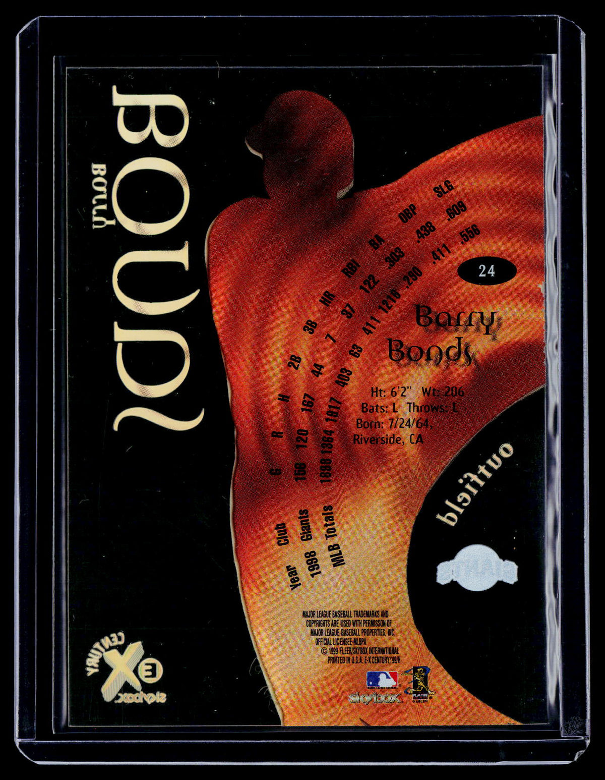 1999 Skybox E-X Century Barry Bonds 24