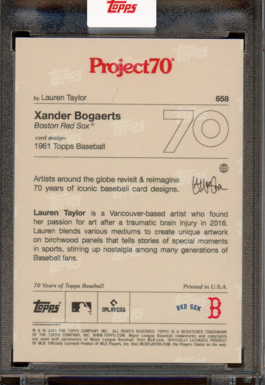 2021 Topps Project 70 Xander Bogaerts Lauren Taylor 658