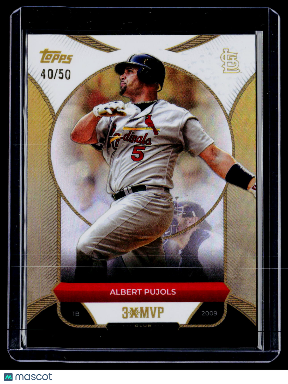 2025 Topps 3x MVP Club Albert Pujols Gold Foil 40/50