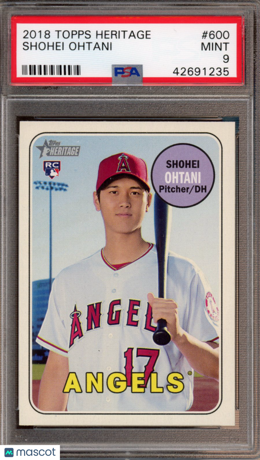 2018 Topps Heritage Shohei Ohtani Rookie PSA 9 RC
