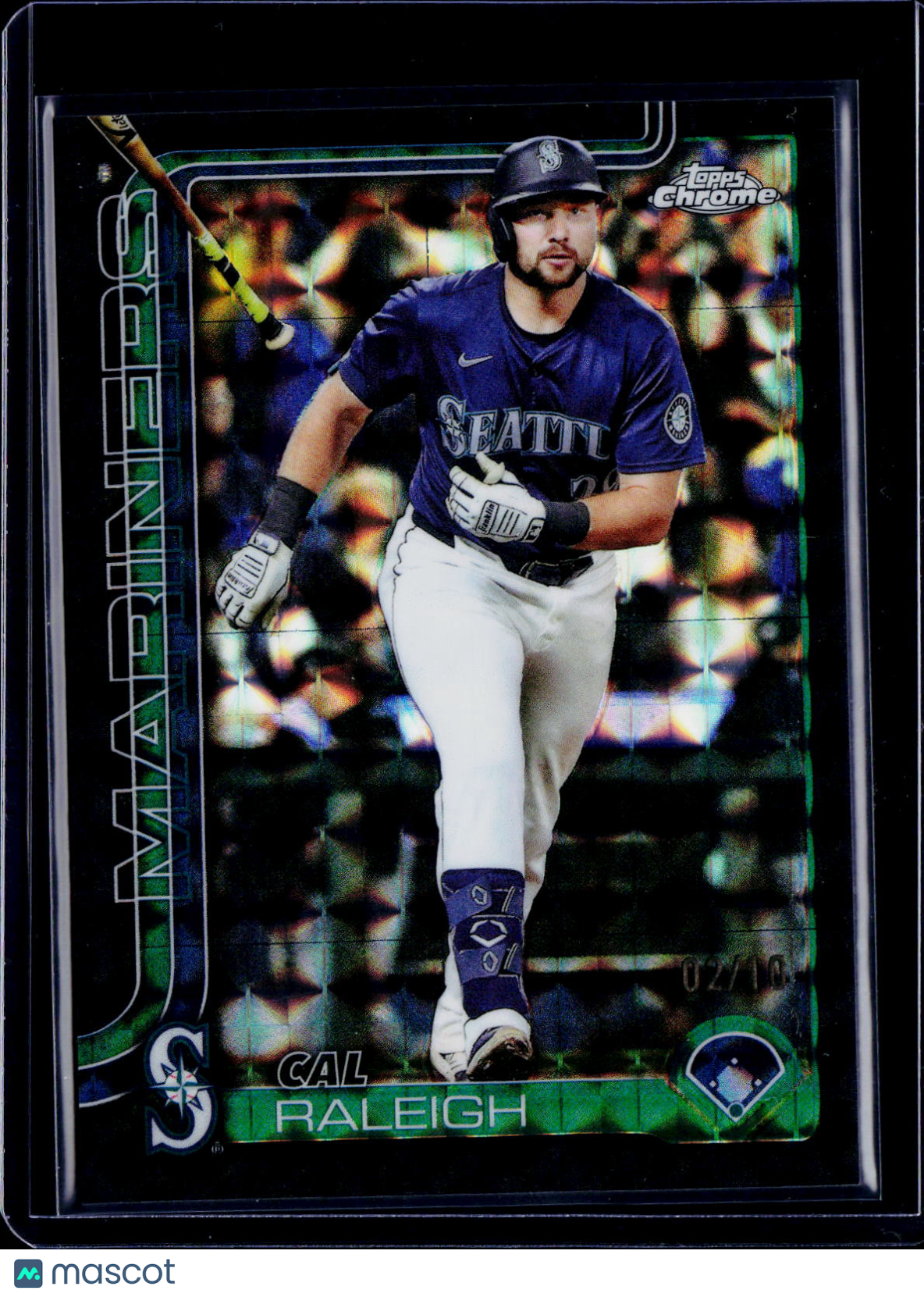 2025 Topps Chrome Update Cal Raleigh Black Geometric 02/10
