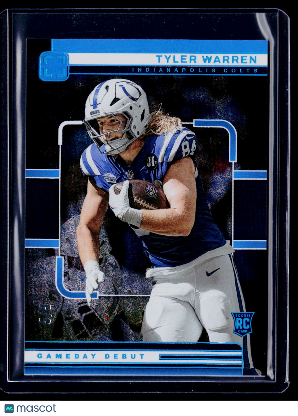 2025 Photogenic Tyler Warren Rookie Gameday Debut 5/5 RC