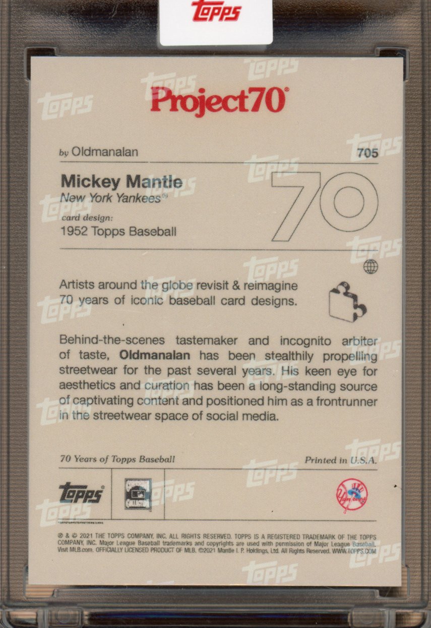 2021 Topps Project 70 Mickey Mantle Oldmanalan 705