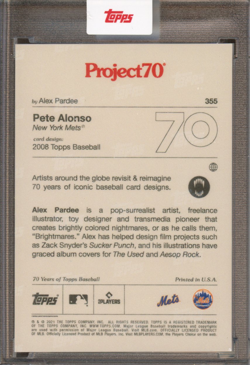 2021 Topps Project 70 Pete Alonso Alex Pardee 355