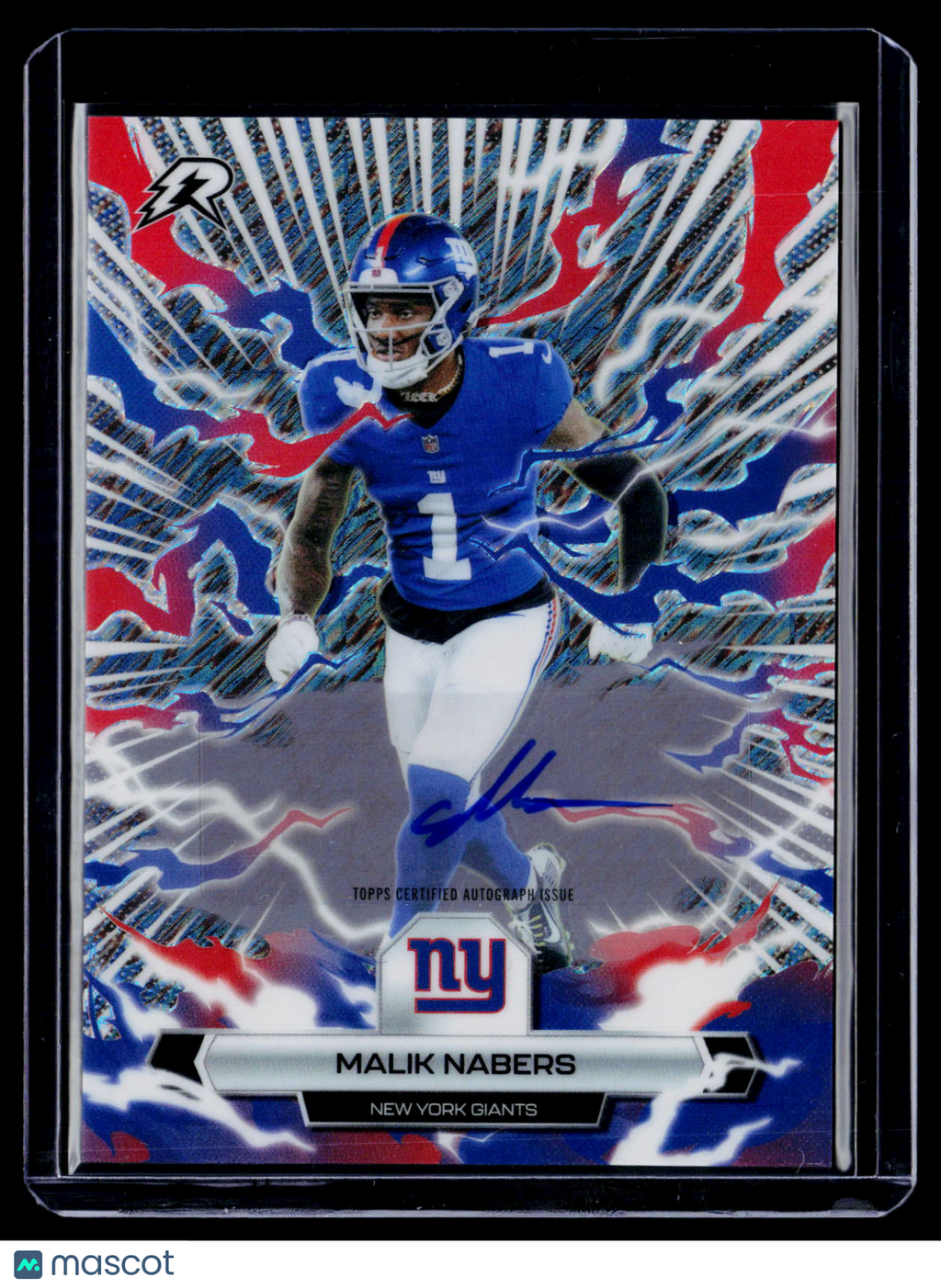 2025 Topps Resurgence Malik Nabers Silver Surge Auto