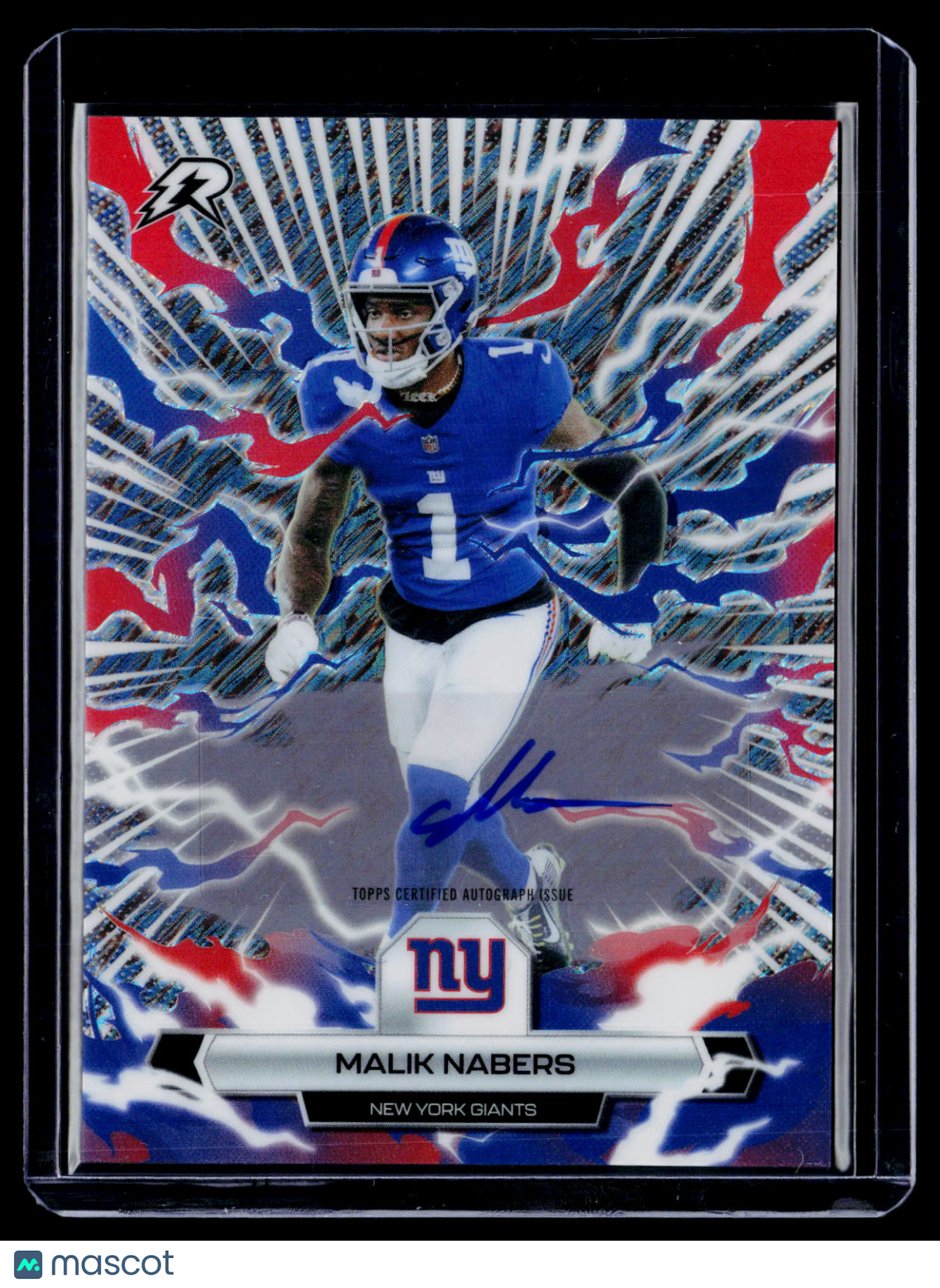 2025 Topps Resurgence Malik Nabers Silver Surge Auto