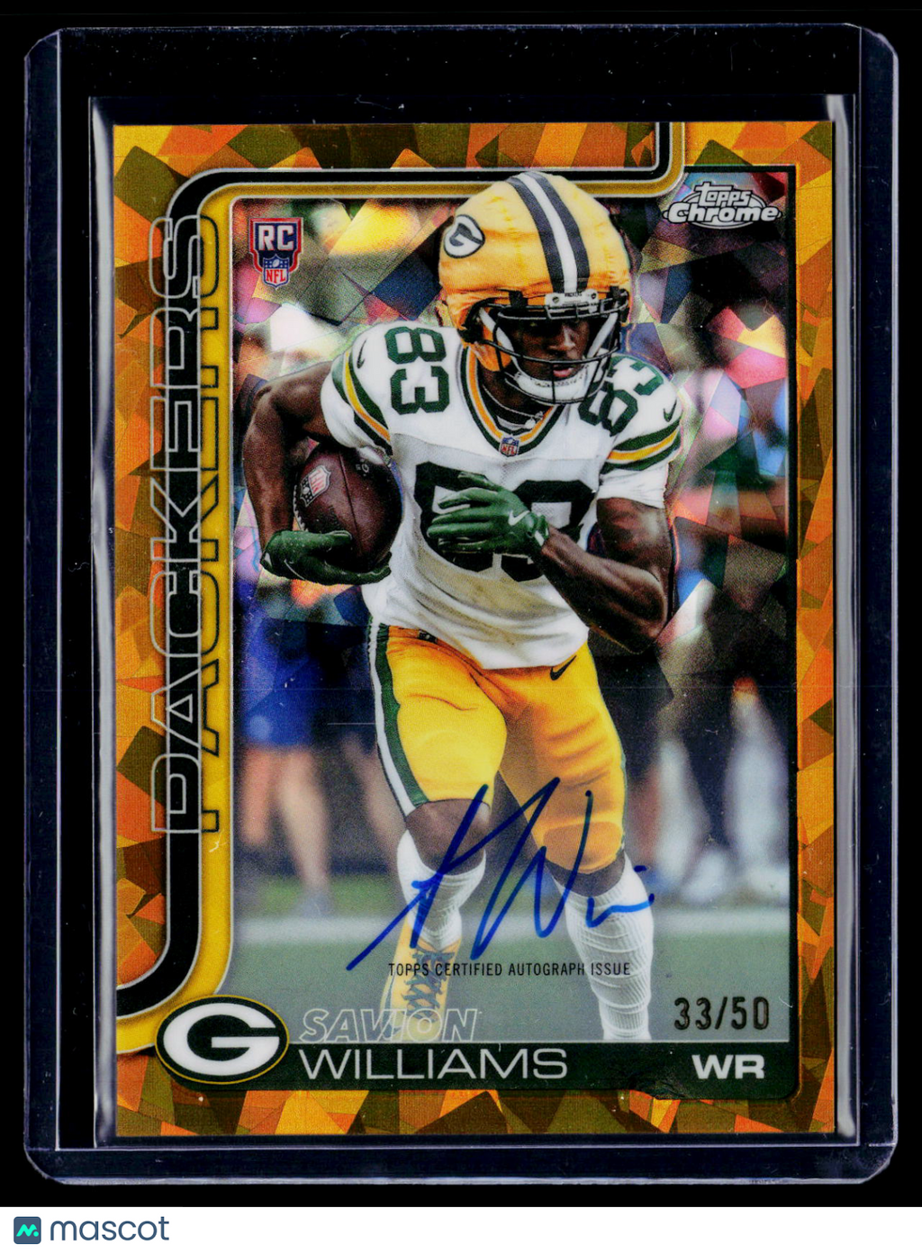 2025 Topps Chrome Sapphire Savion Williams Rookie Gold Auto 33/50 RC