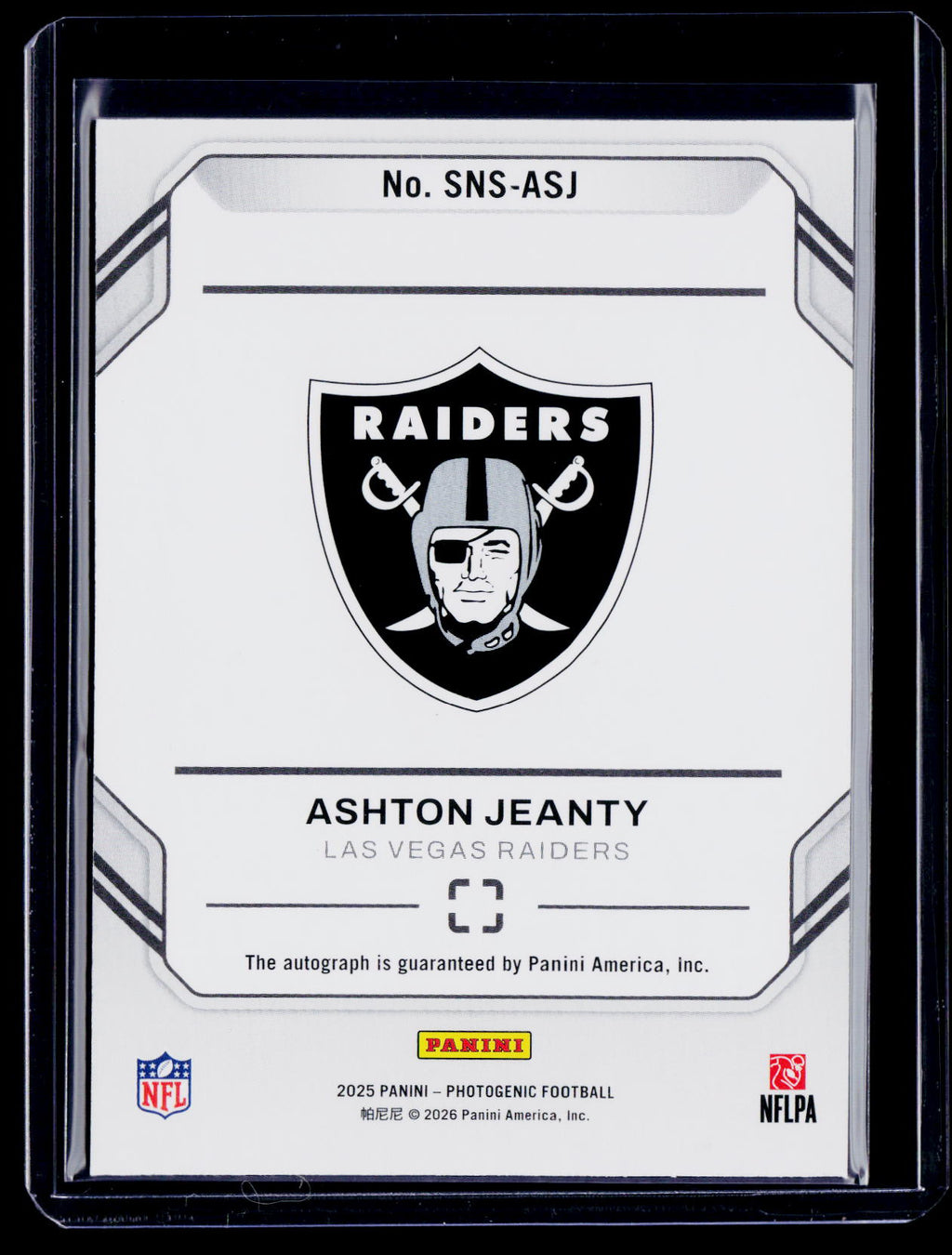 2025 Photogenic Ashton Jeanty Rookie Auto RC