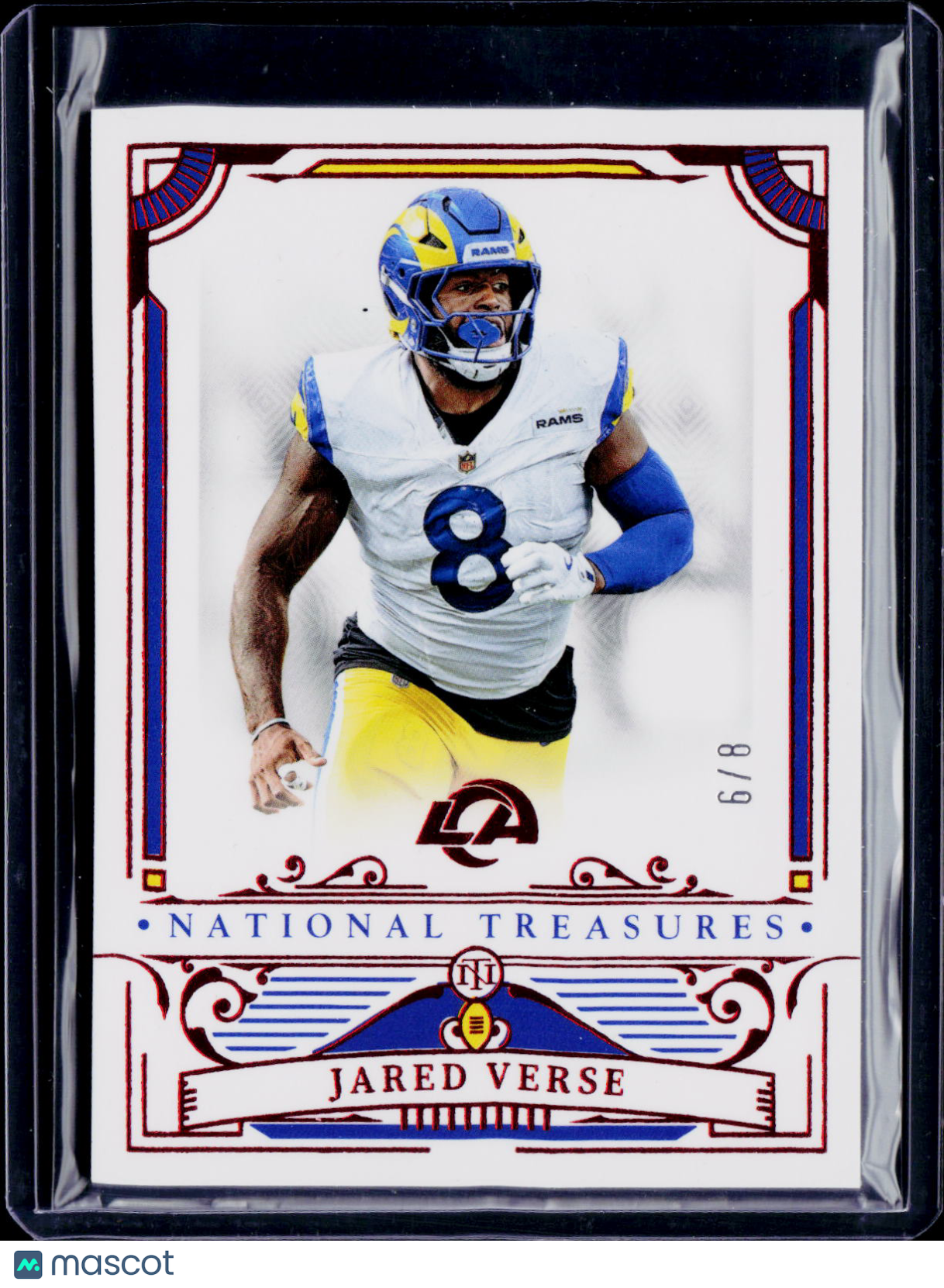 2025 National Treasures Jared Verse Red 6/8