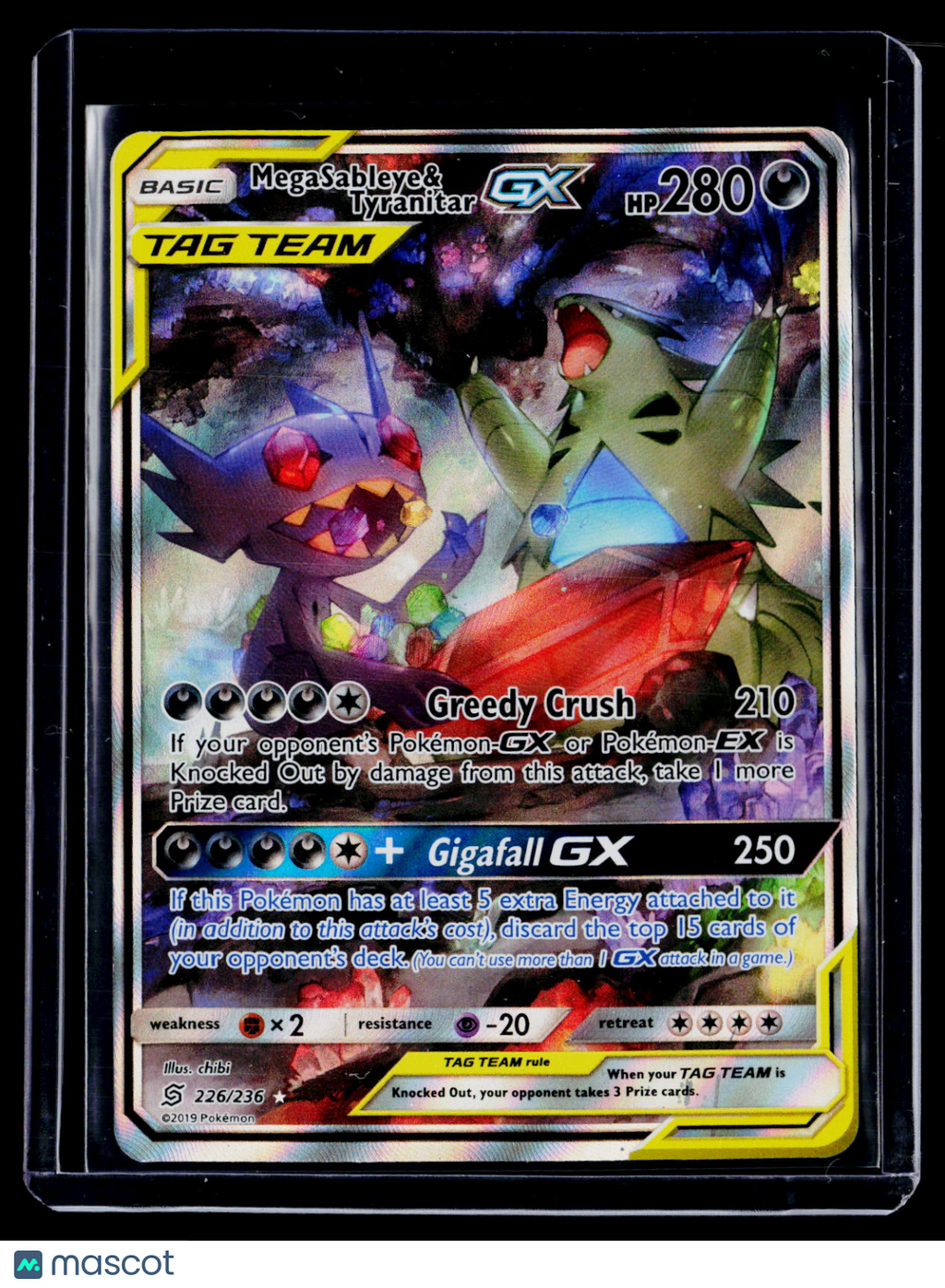 Pokemon Mega Sableye & Tyranitar GX 226 236