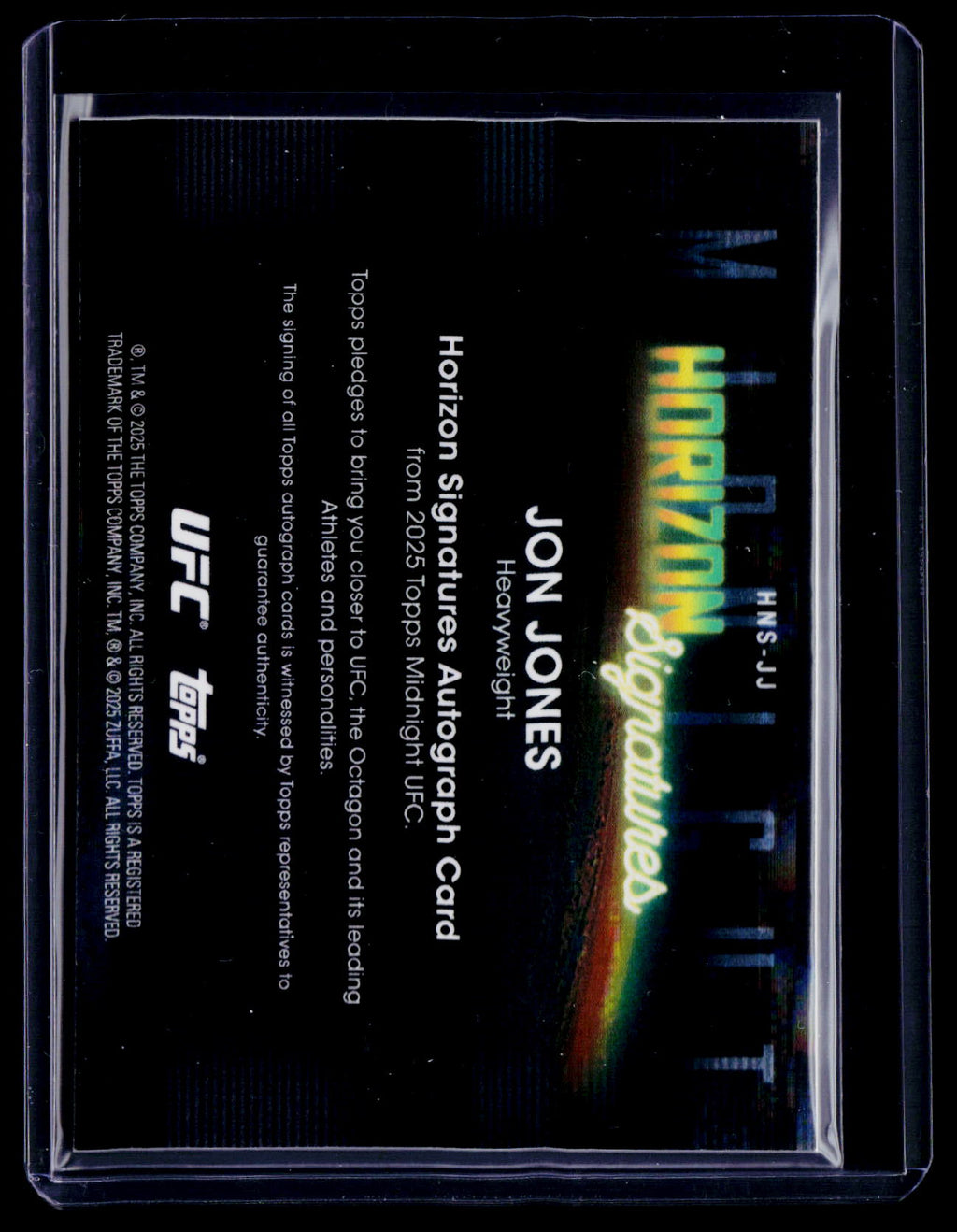 2025 Topps Midnight Jon Jones Horizon Signatures Auto