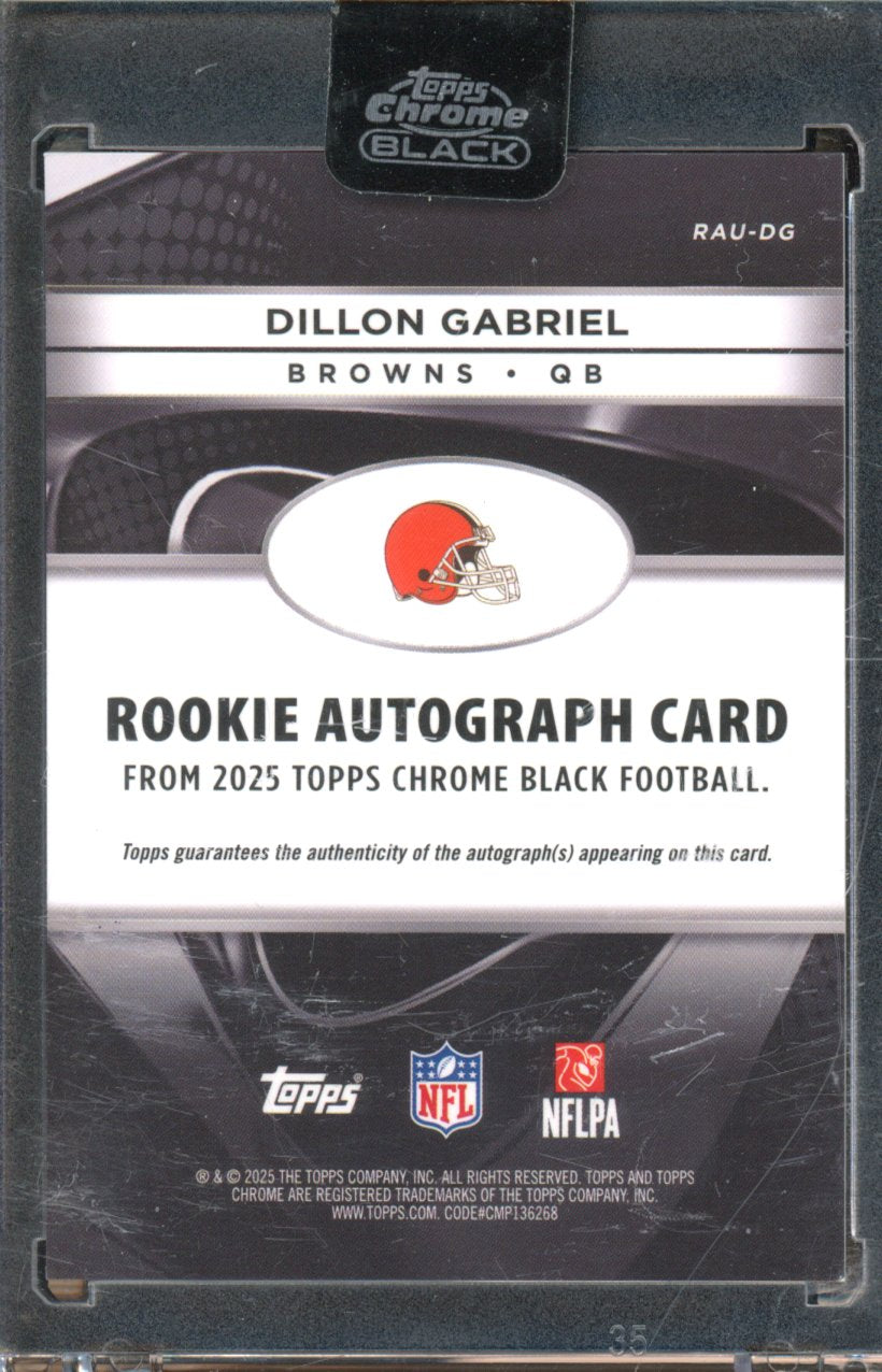 2025 Topps Chrome Black Dillon Gabriel Rookie Auto RC