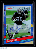 2021 Donruss Josh Jacobs Blue Auto 20/25
