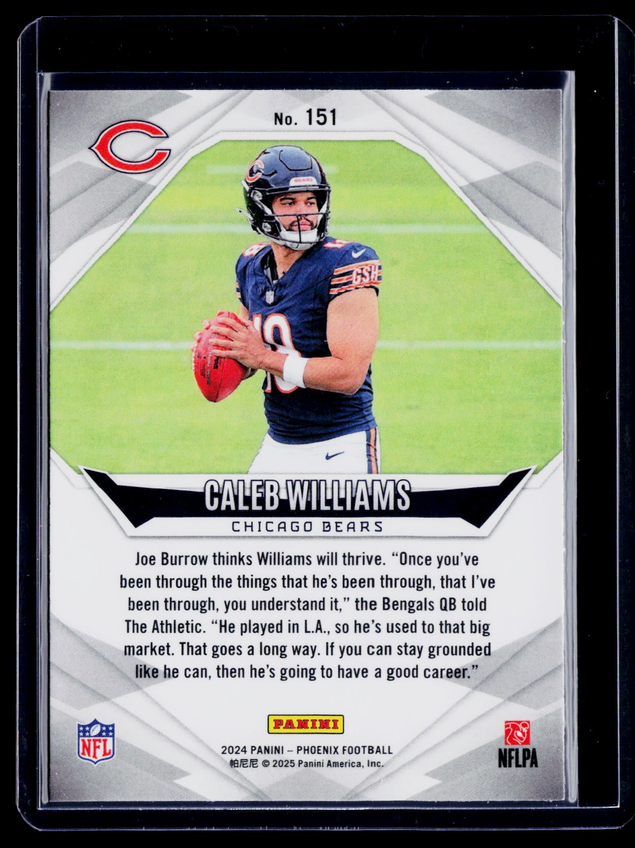 2024 Phoenix Caleb Williams Rookie Lazer RC