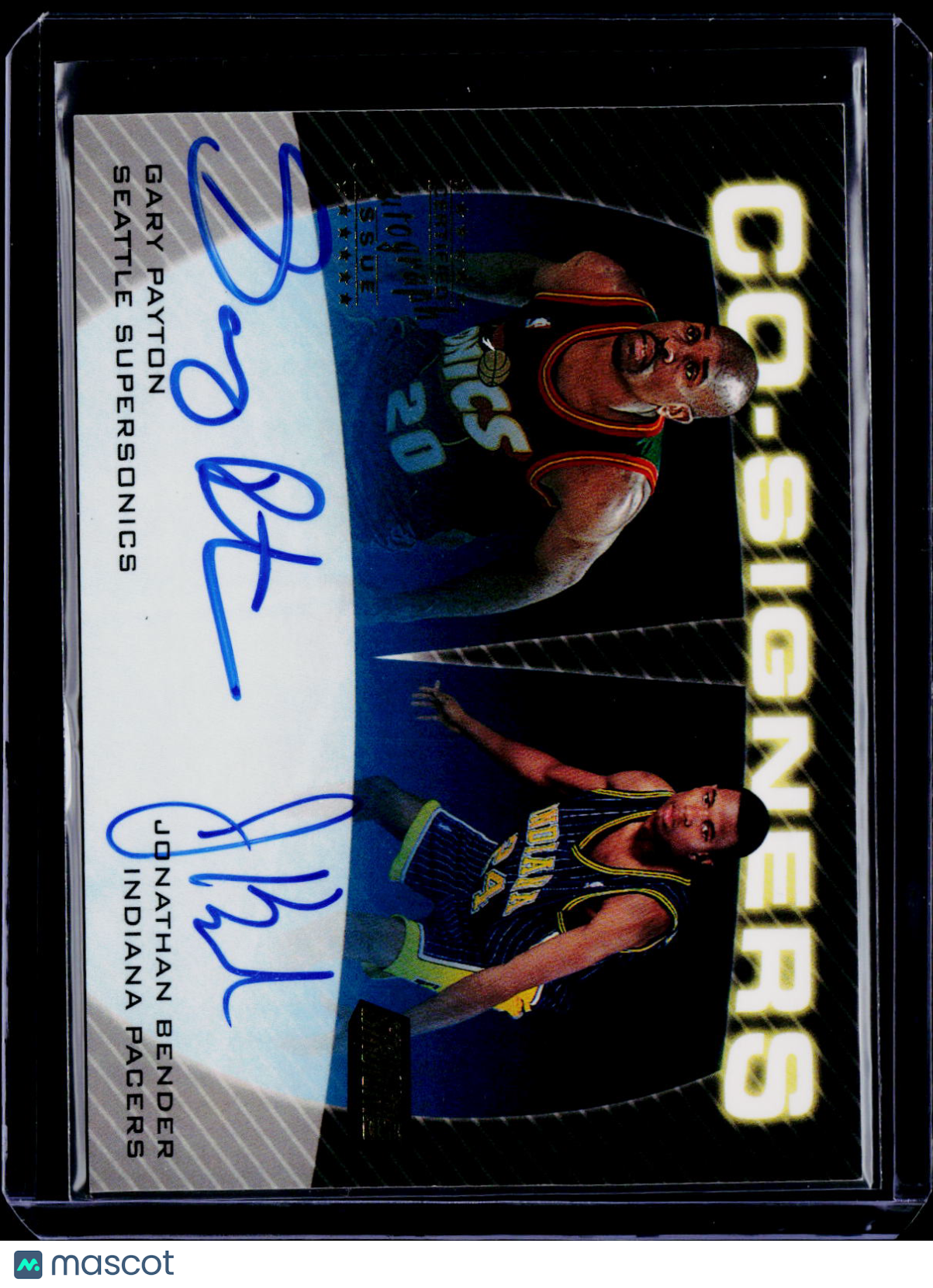 2000 Topps Stadium Club Gary Payton / Jonathan Bender Co-Signers Auto