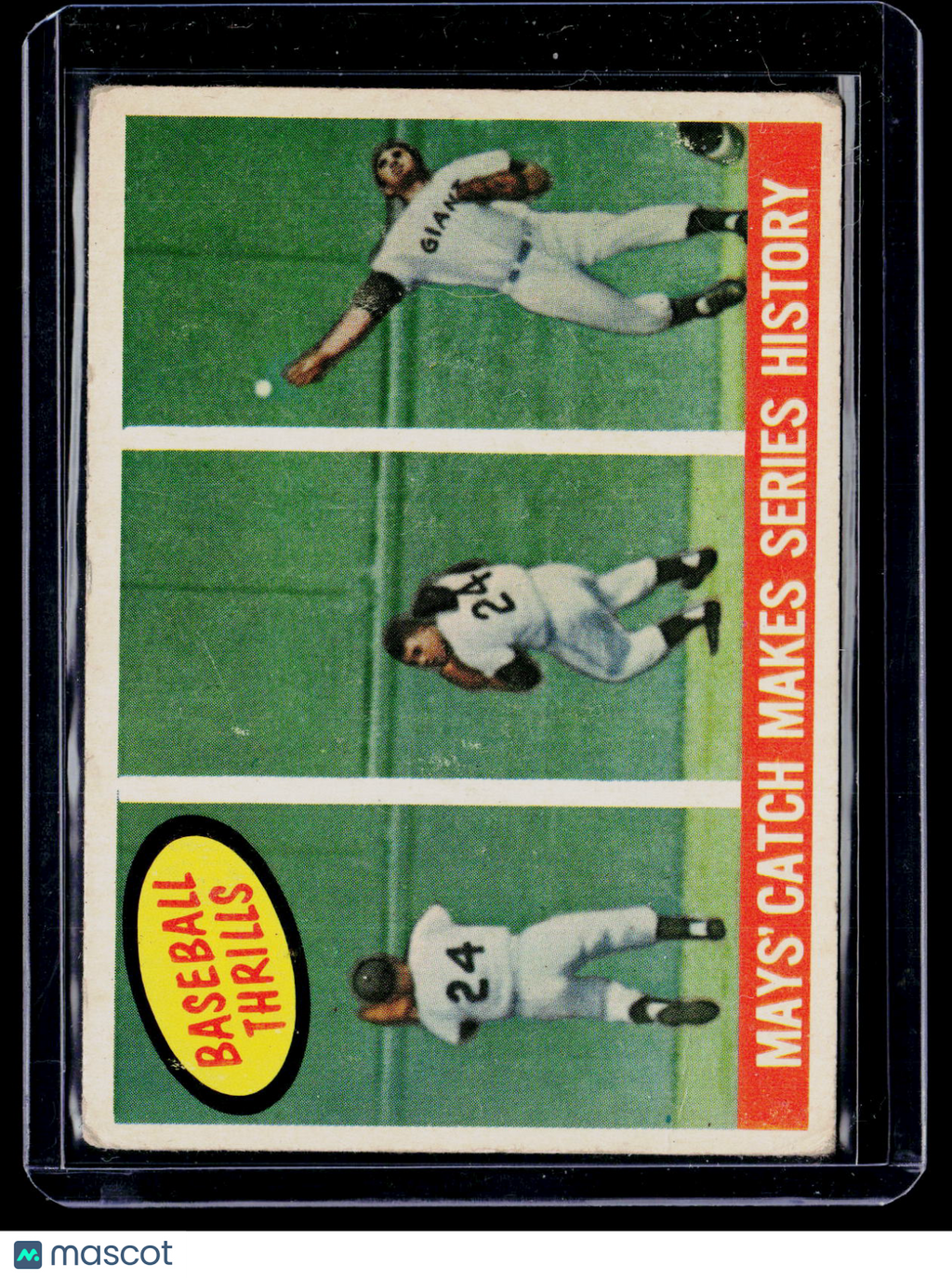 1959 Topps Willie May's Catch Makes Series History 464 Poor Condition