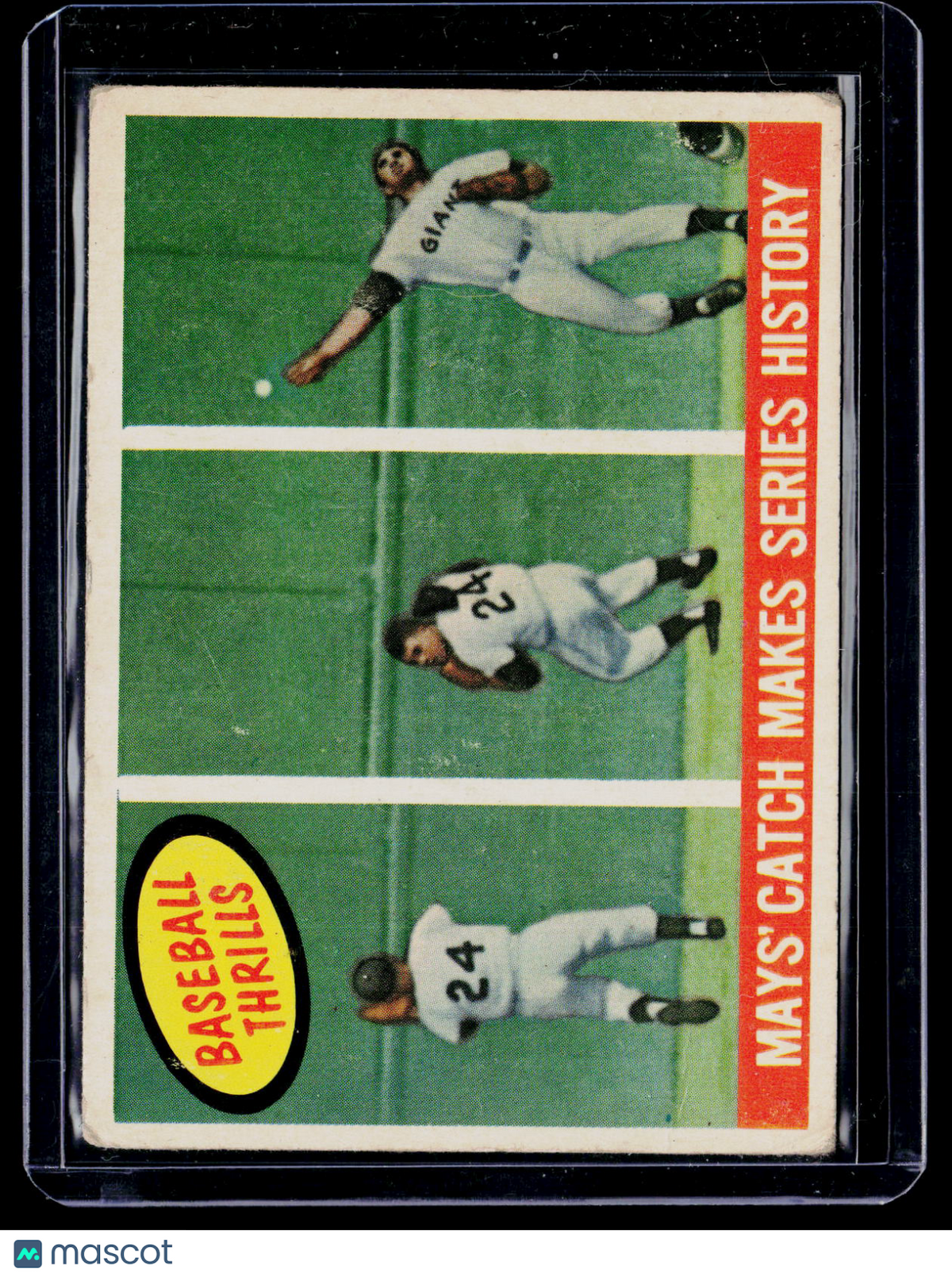 1959 Topps Willie May's Catch Makes Series History 464 Poor Condition