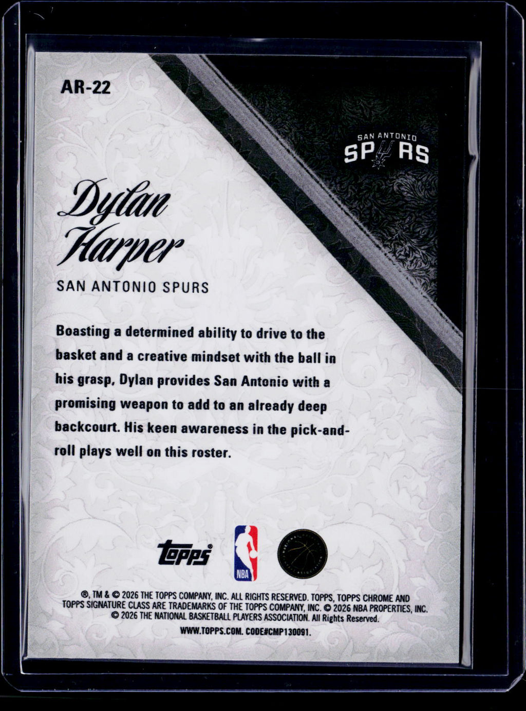 2025-26 Topps Signature Class Basketball Dylan Harper Aristocrats