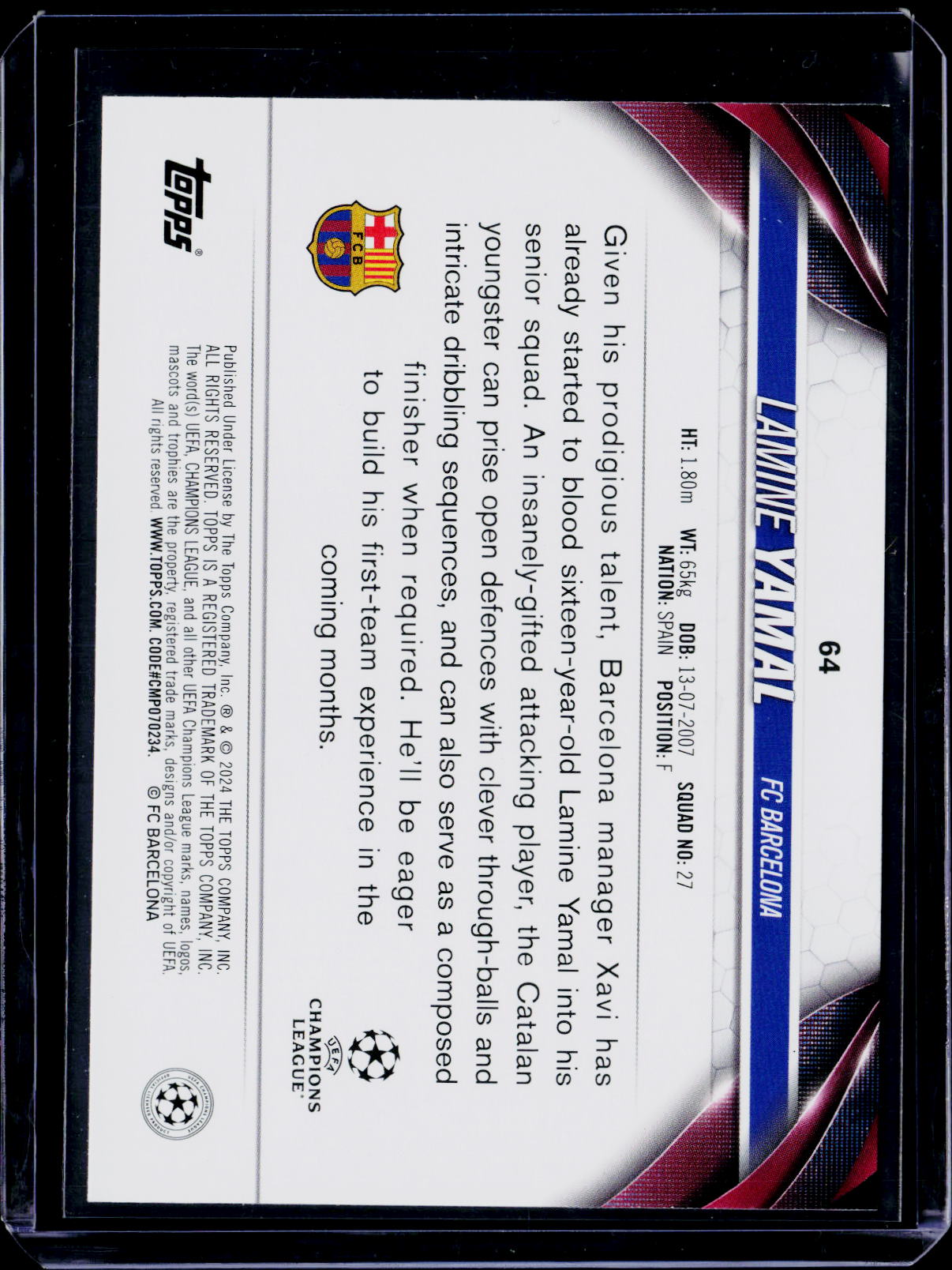 2024 Topps UEFA Lamine Yamal Rookie