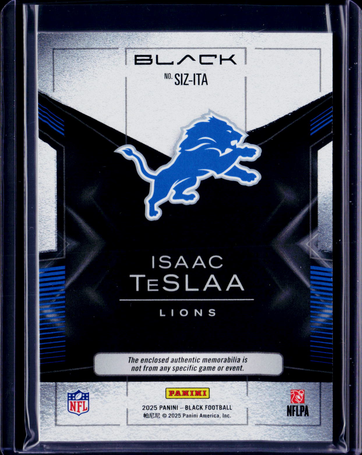 2025 Panini Balck Isaac TeSlaa Sizeable Memorabillia Orange 37/50