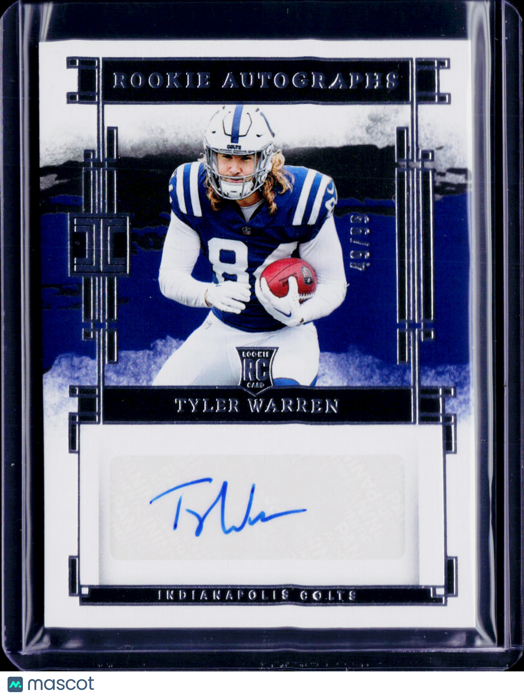 2025 Impeccable Tyler Warren Rookie Autograph 49/99 RC