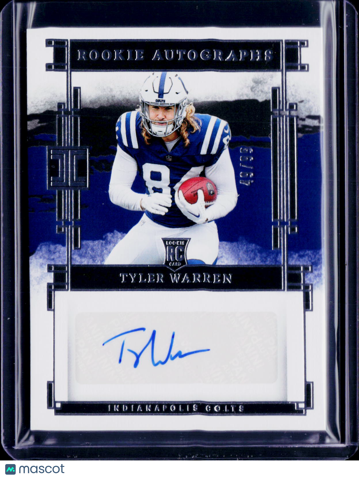 2025 Impeccable Tyler Warren Rookie Autograph 49/99 RC