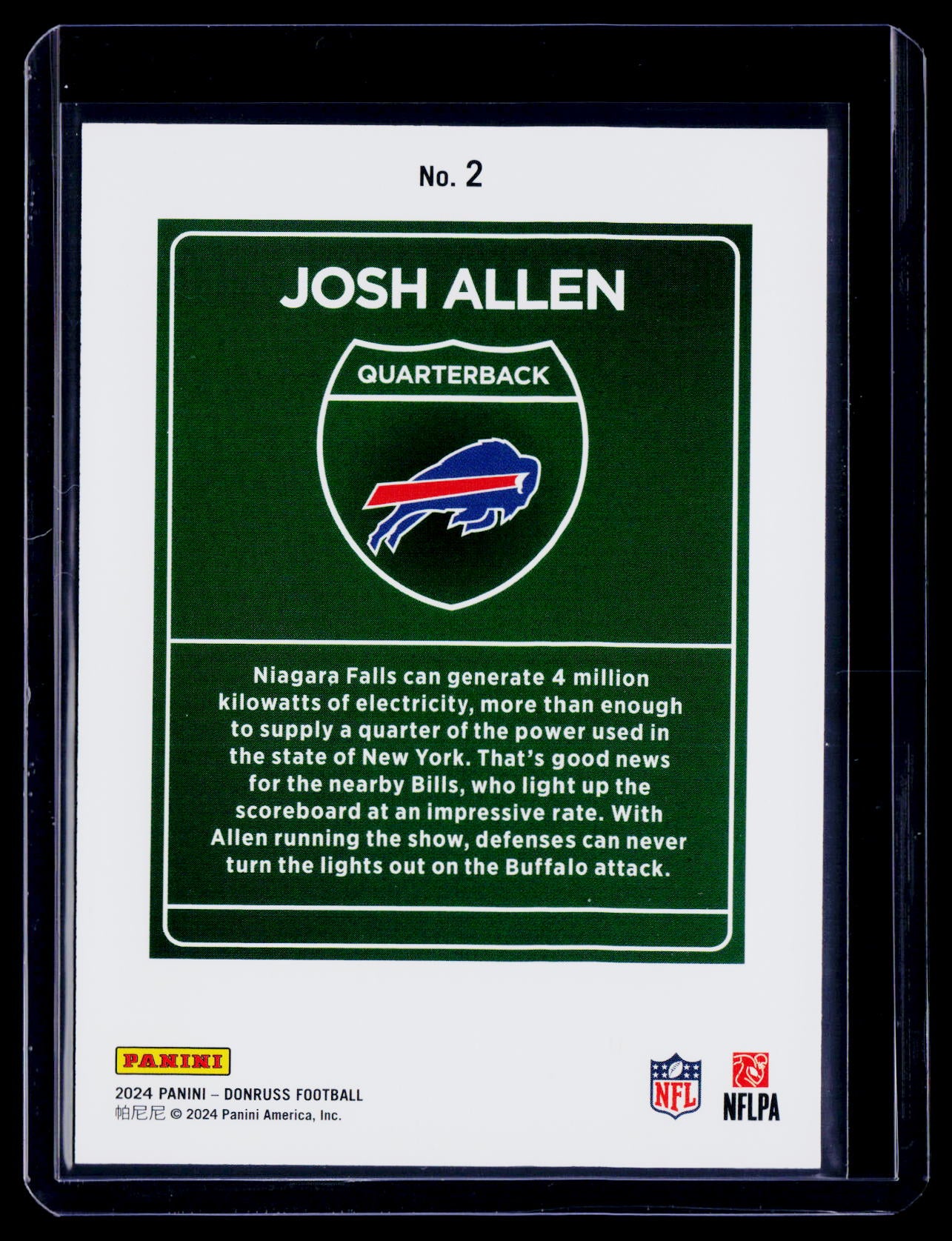 2024 Donruss Josh Allen Downtown
