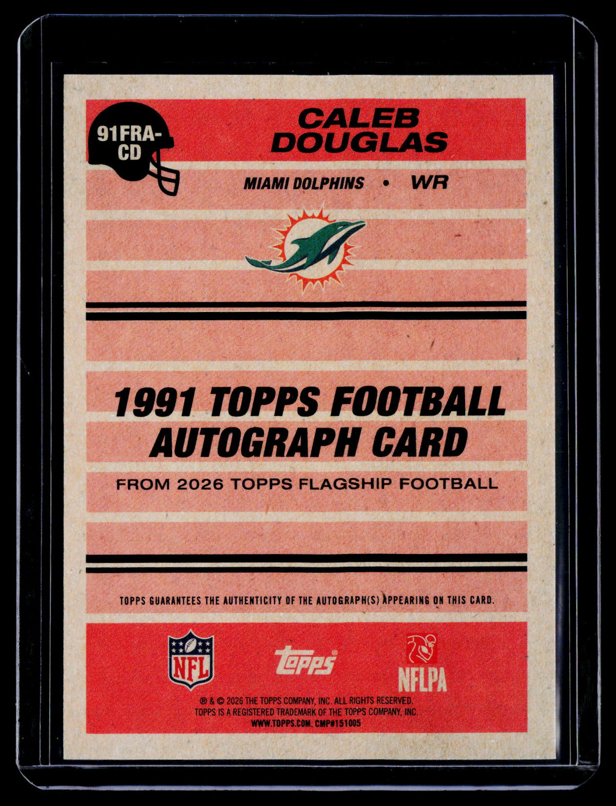 2026 Topps Flagship Caleb Douglas Rookie 1991 Auto RC