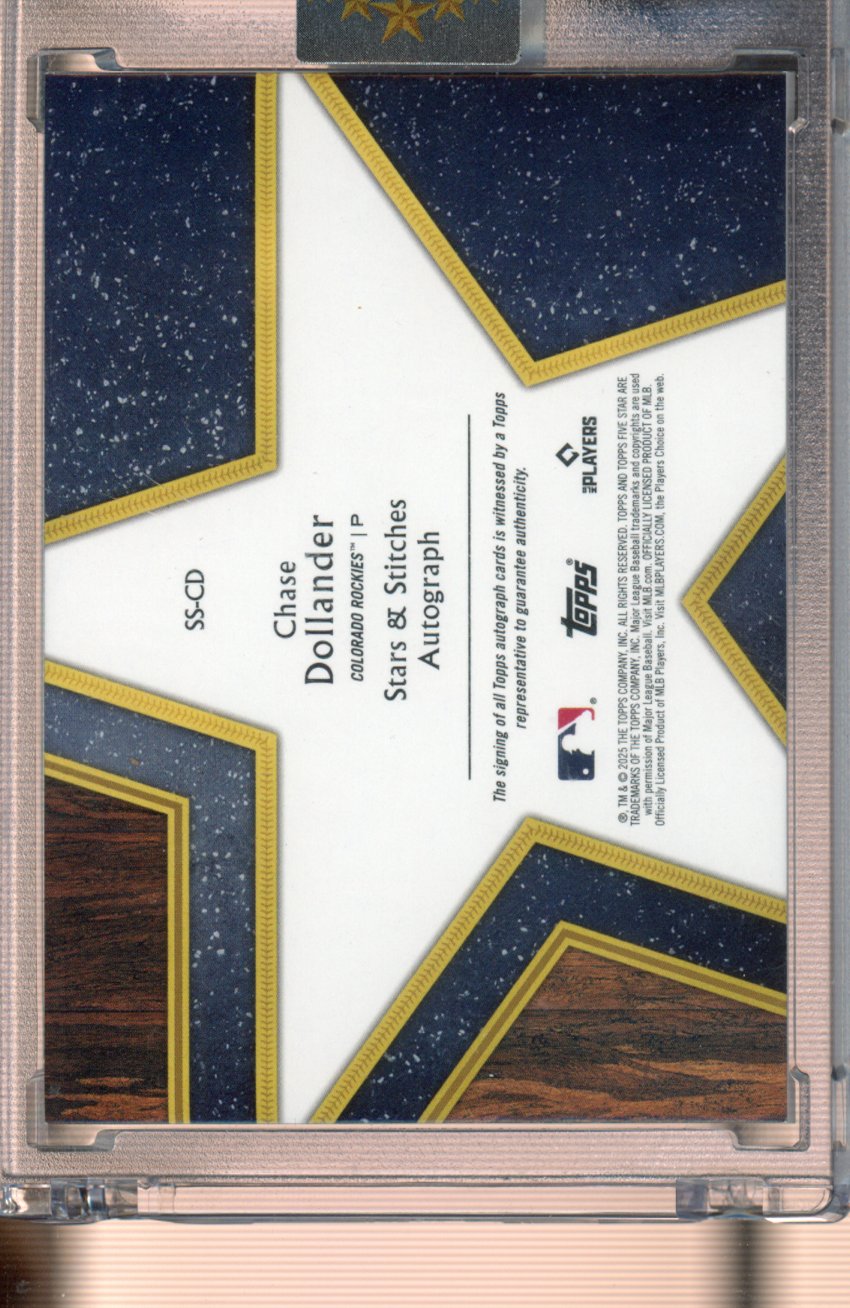 2025 Topps Five Star Chase Dollander Stars & Stitches Autogrpah /25